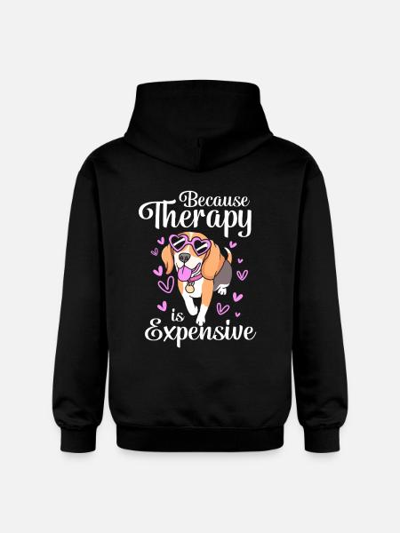 Therapy dog - Gildan Unisex Softstyle® Midweight Hoodie - black