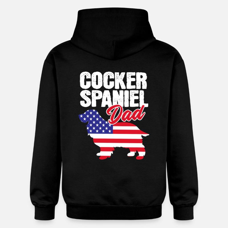 Père Cocker Spaniel - Sweat à capuche Softstyle® Gildan Unisexe - noir
