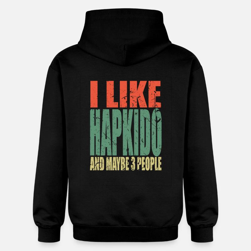 Hapkido dit drôle - Sweat à capuche Softstyle® Gildan Unisexe - noir