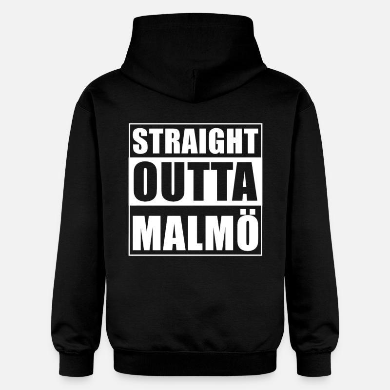 Straight outta Malmö - Sweat à capuche Softstyle® Gildan Unisexe - noir