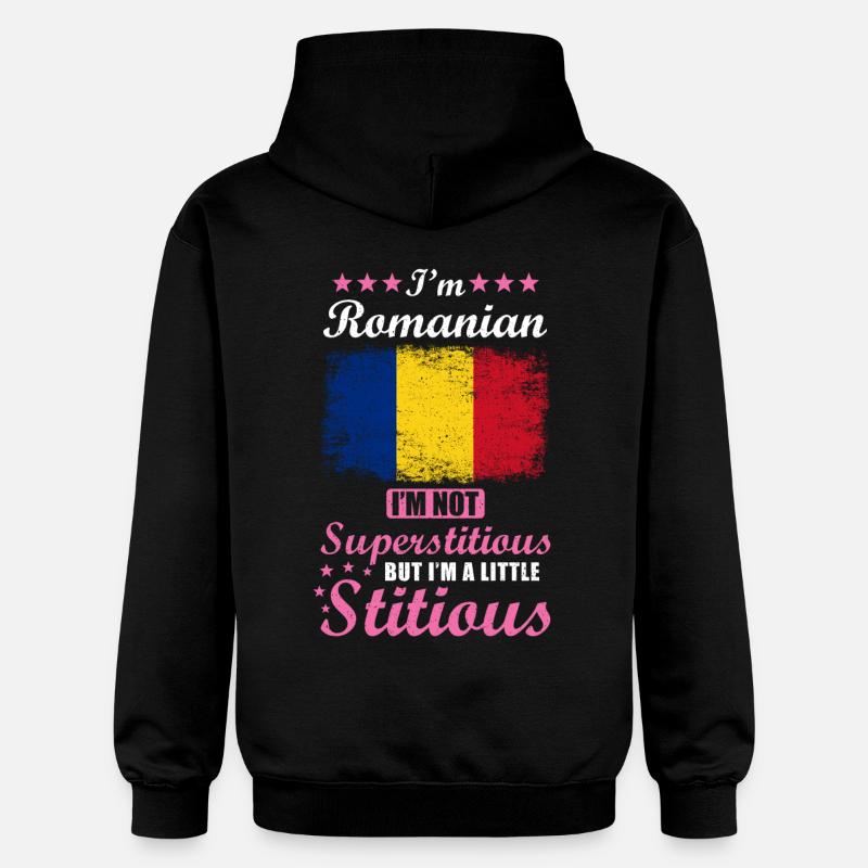 Cadeau roumain drôle disant Roumanie - Sweat à capuche Softstyle® Gildan Unisexe - noir