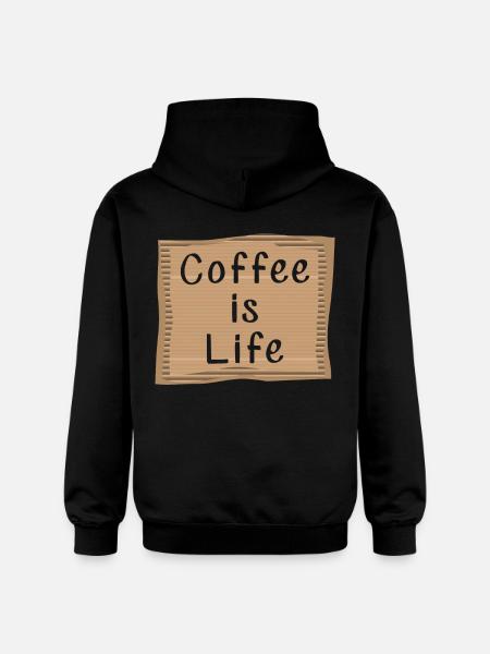 Coffee is Life - Gildan Unisex Softstyle® Midweight Hoodie - black