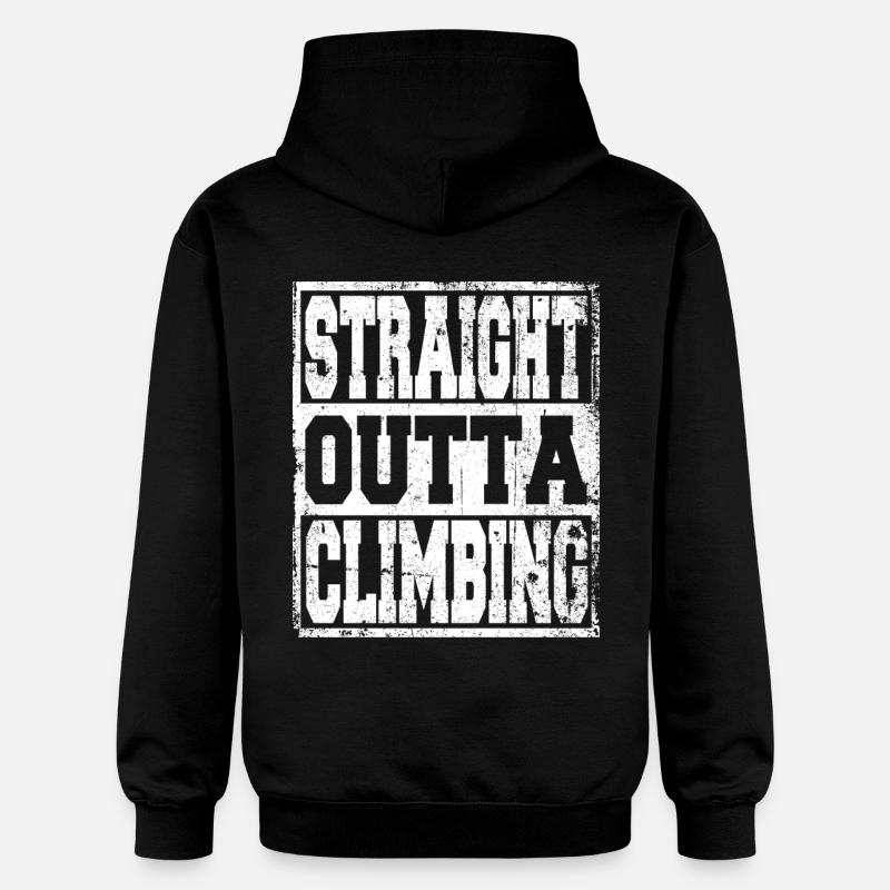 Escalade en disant drôle - Sweat à capuche Softstyle® Gildan Unisexe - noir