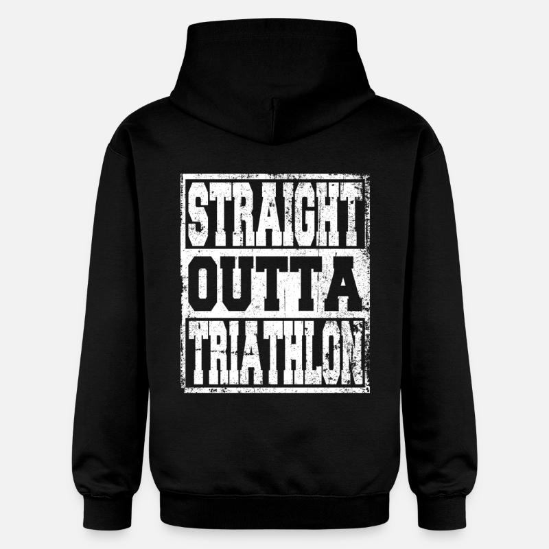 Triathlon en disant drôle - Sweat à capuche Softstyle® Gildan Unisexe - noir