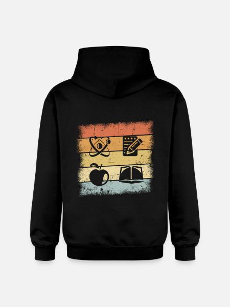 Teacher Retro - Gildan Unisex Softstyle® Midweight Hoodie - black