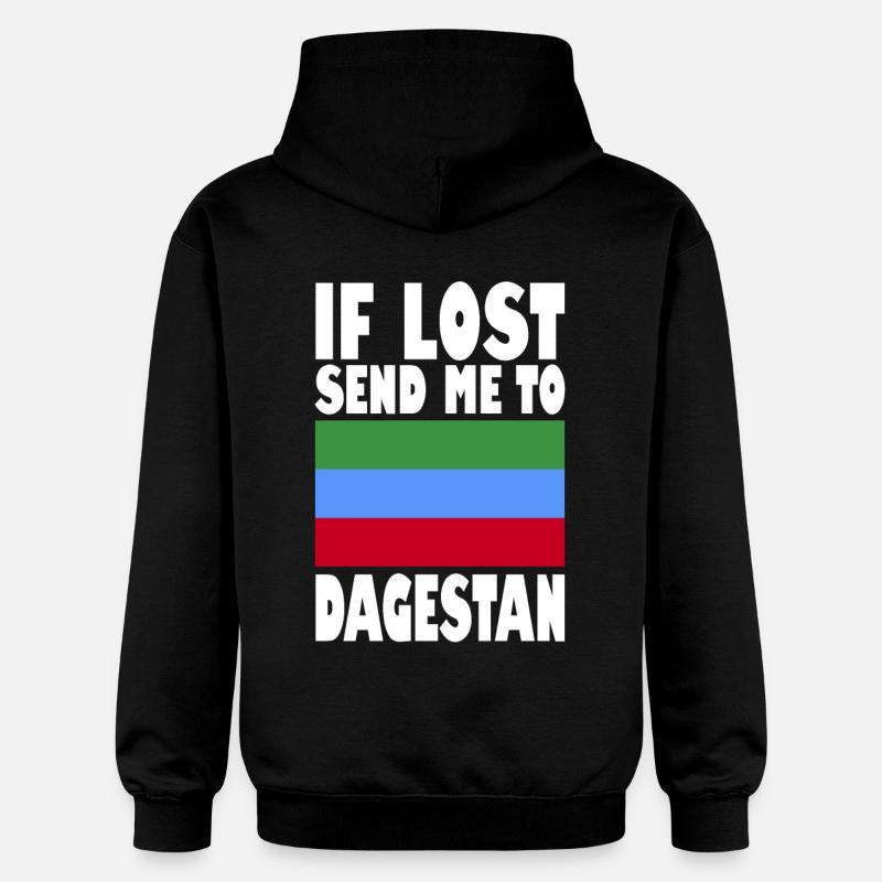 Drapeau du Daghestan - Sweat à capuche Softstyle® Gildan Unisexe - noir