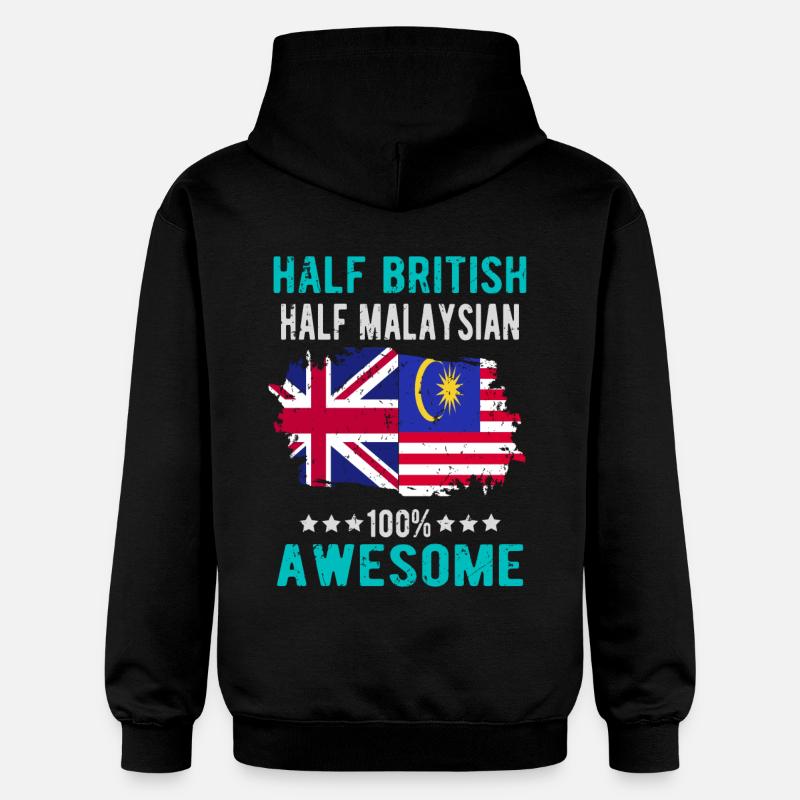 Moitié britannique moitié malaisien - Sweat à capuche Softstyle® Gildan Unisexe - noir
