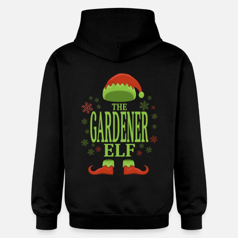 Jardinier elfe de Noël - Sweat à capuche Softstyle® Gildan Unisexe - noir
