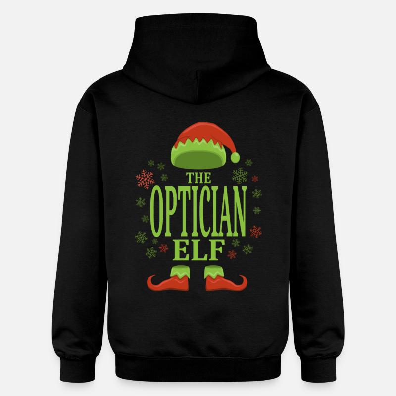 Opticien Elfe de Noël - Sweat à capuche Softstyle® Gildan Unisexe - noir