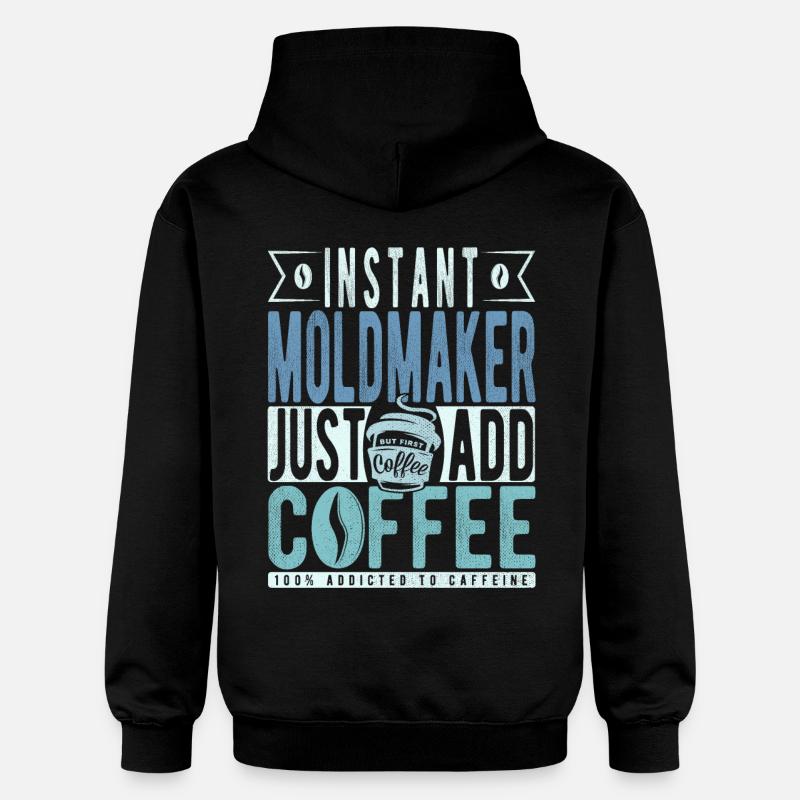 Formenbauer Kaffee Spruch - Gildan Unisex Softstyle® Midweight Hoodie - Schwarz
