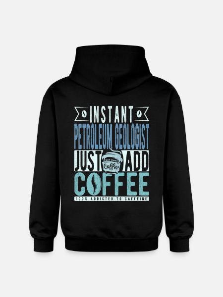 Petroleum geologist coffee saying - Gildan Unisex Softstyle® Midweight Hoodie - black