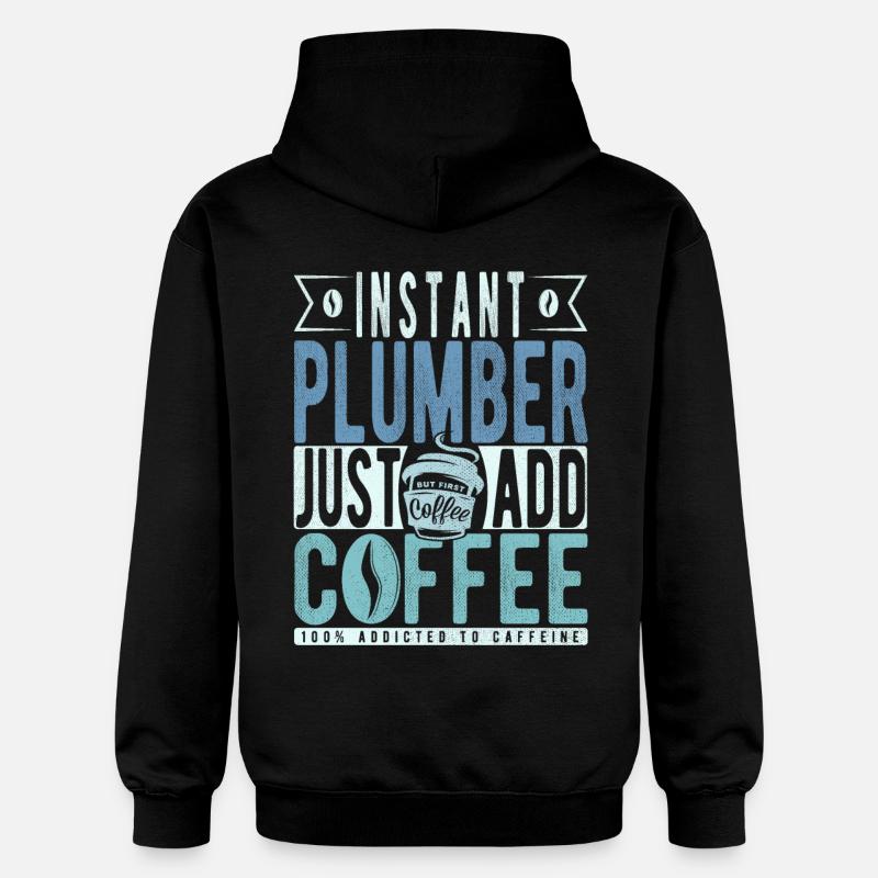 Dicton de café plombier - Sweat à capuche Softstyle® Gildan Unisexe - noir