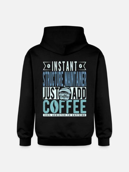 Strukturbleiberin Kaffee Spruch - Gildan Unisex Softstyle® Midweight Hoodie - black