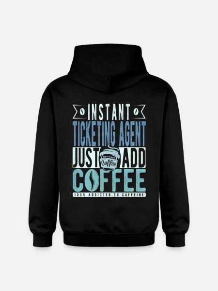 Ticket Representative Coffee Quote - Gildan Unisex Softstyle® Midweight Hoodie - black