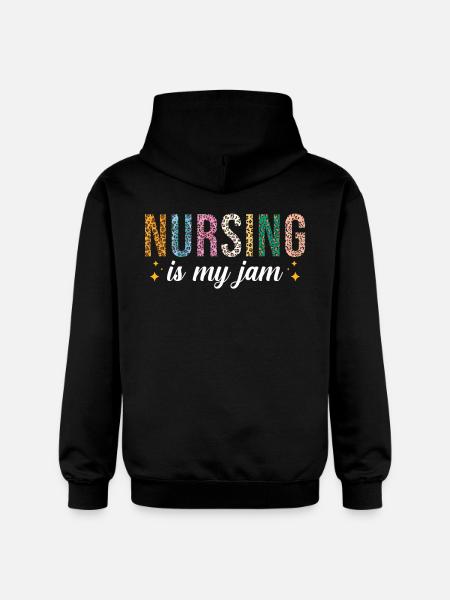 Nursing is my passion - Gildan Unisex Softstyle® Midweight Hoodie - black