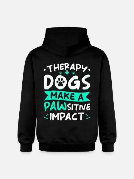 Therapy dog saying - Gildan Unisex Softstyle® Midweight Hoodie - black