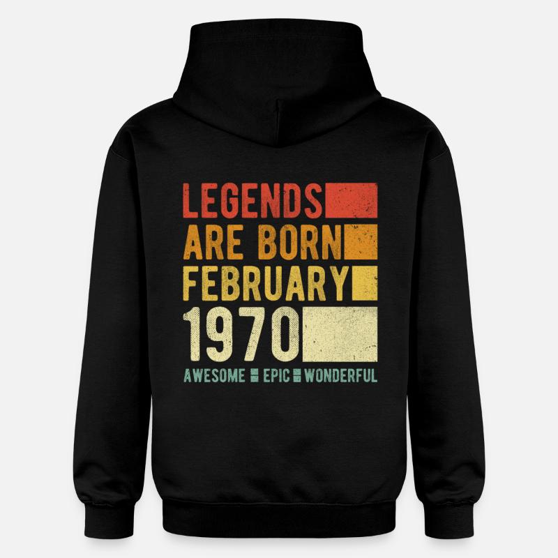Anniversaire février 1970 - Sweat à capuche Softstyle® Gildan Unisexe - noir
