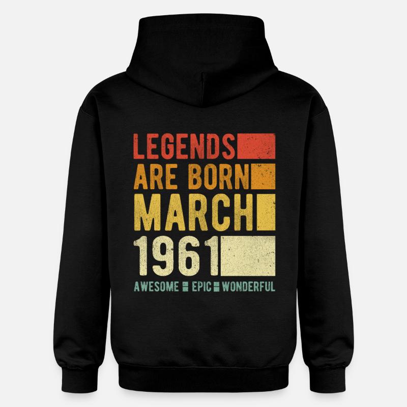 Anniversaire Mars 1961 - Sweat à capuche Softstyle® Gildan Unisexe - noir