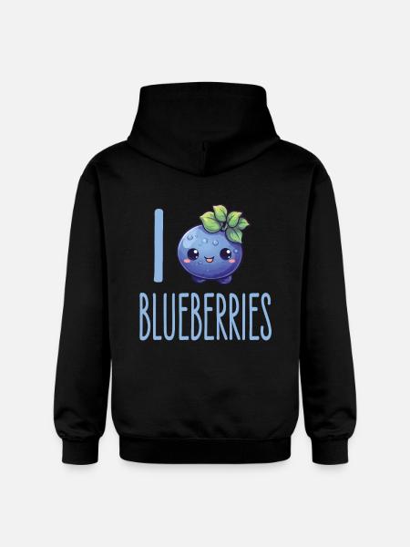 Blueberry Kawaii - Gildan Unisex Softstyle® Midweight Hoodie - black