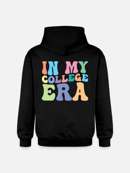 College Retro Groovy Student - Gildan Unisex Softstyle® Midweight Hoodie - black