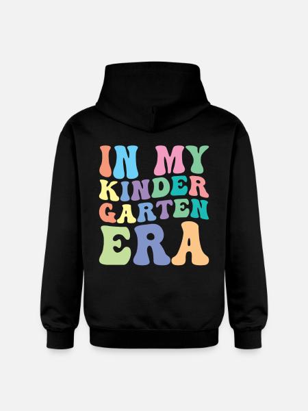 Kindergarten Retro Groovy Student - Gildan Unisex Softstyle® Midweight Hoodie - black