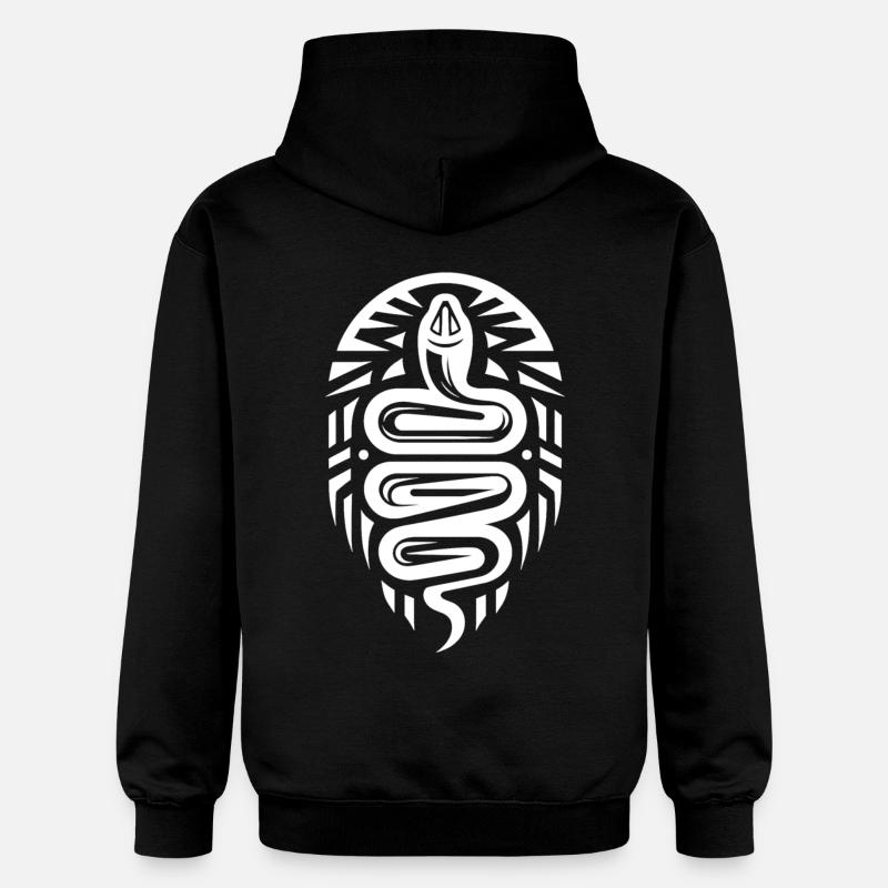 Serpent zodiaque amérindien - Sweat à capuche Softstyle® Gildan Unisexe - noir