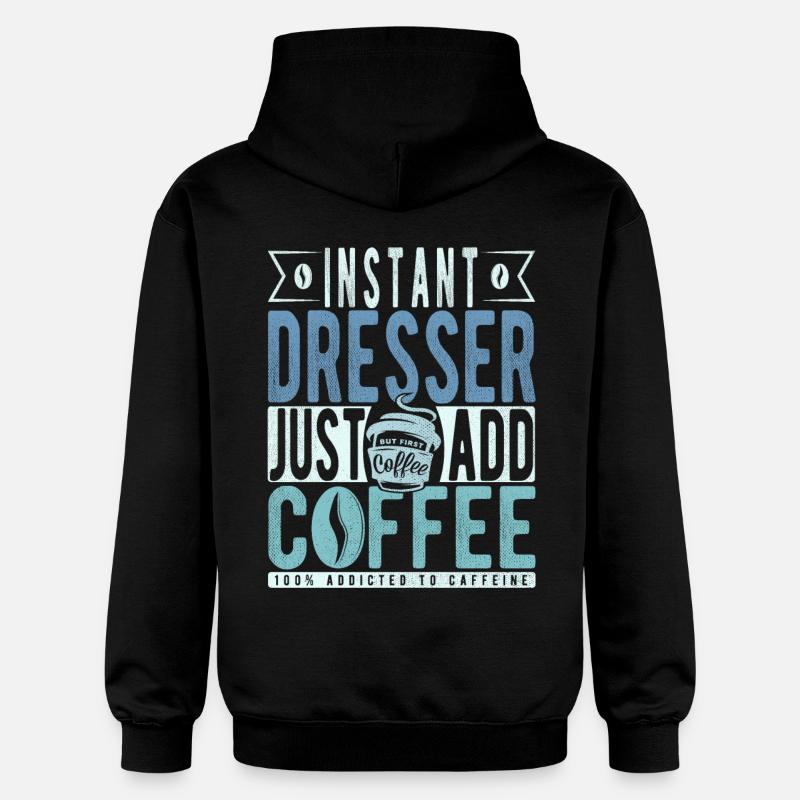 Instant-Kommode einfach Kaffee hinzufügen - Gildan Unisex Softstyle® Midweight Hoodie - Schwarz