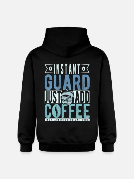 Instant Guard Just Add Coffee - Gildan Unisex Softstyle® Midweight Hoodie - black