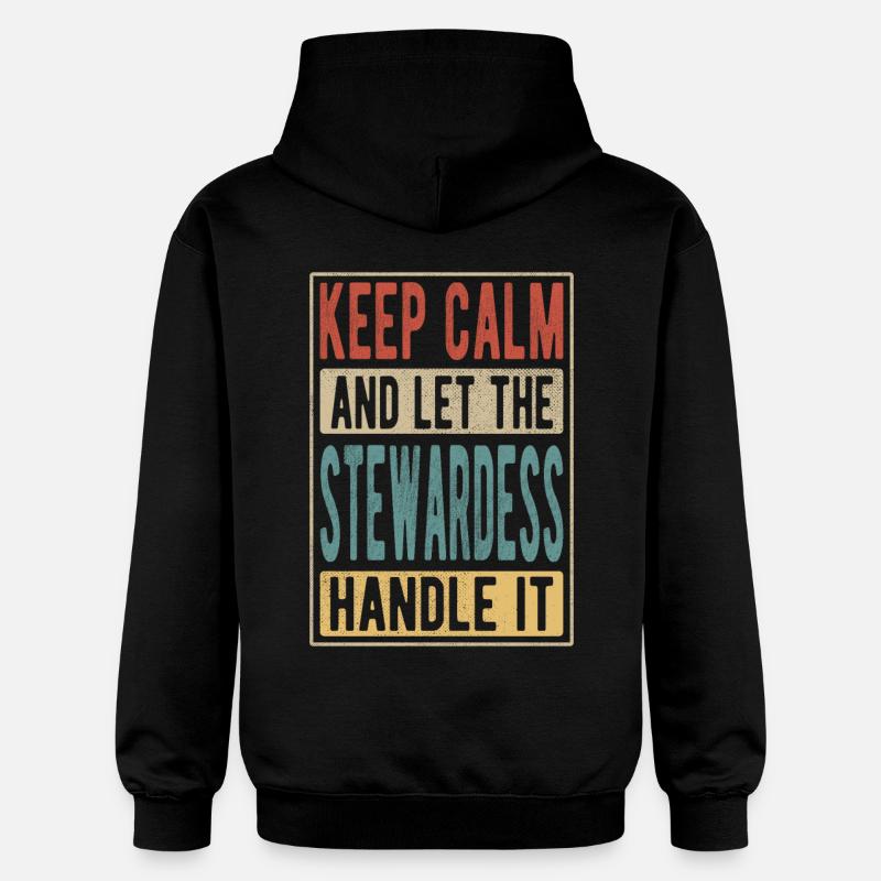 Cadeau rétro hôtesse de l’air - Sweat à capuche Softstyle® Gildan Unisexe - noir