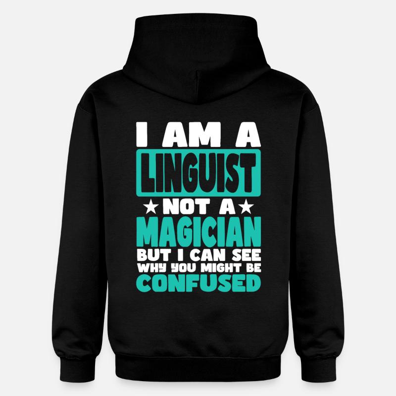 Linguiste - Sweat à capuche Softstyle® Gildan Unisexe - noir