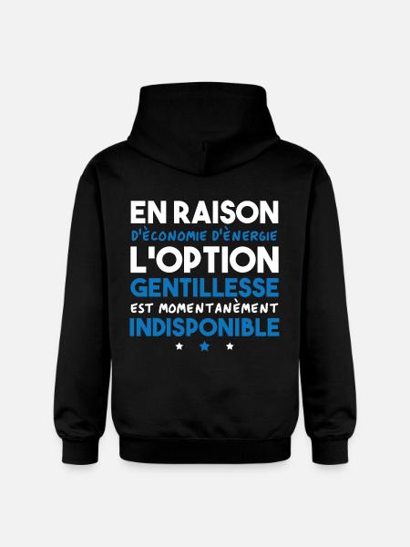 Option gentillesse indisponible - Sweat à capuche Softstyle® Gildan Unisexe - noir