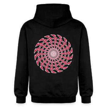 Spirale 23 - Gildan Unisex Softstyle® Midweight Hoodie - Schwarz - Hinten - Nik (191cm)