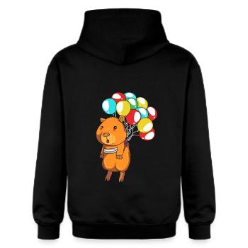 Capybara Capibara - Sweat à capuche Softstyle® Gildan Unisexe - noir - Dos - Nik (191cm)
