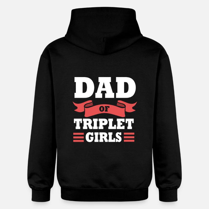 Triplés Papa Papa - Sweat à capuche Softstyle® Gildan Unisexe - noir