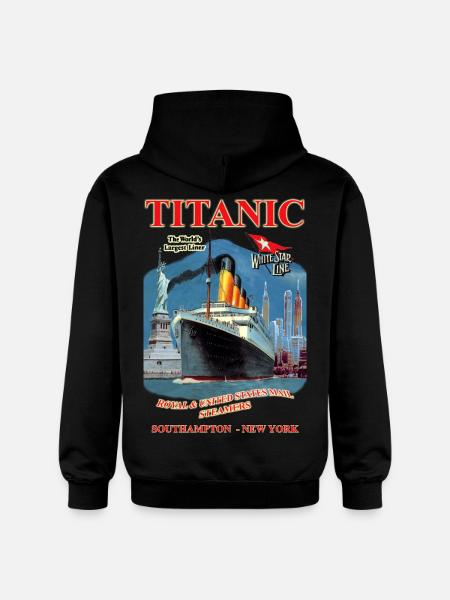 TITANIC SPIRIT skabelse Louis RUNEMBERG © Adagp - Gildan Softstyle® Midweight unisex-hoodie - sort