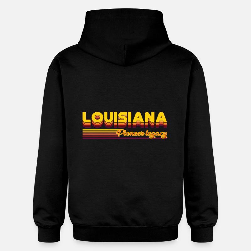 cool Louisiane États-Unis États design - Sweat à capuche Softstyle® Gildan Unisexe - noir