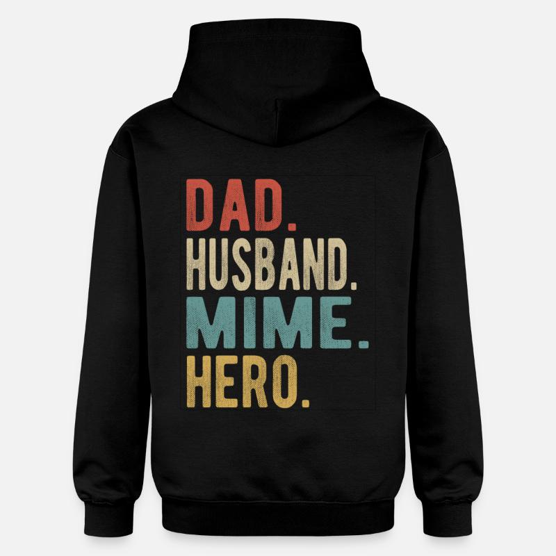 Pantomime Papa Ehemann Held - Gildan Unisex Softstyle® Midweight Hoodie - Schwarz