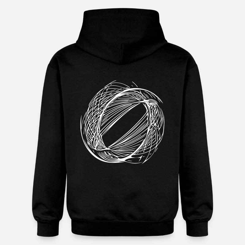 Lignes de cercle géométriques - Sweat à capuche Softstyle® Gildan Unisexe - noir