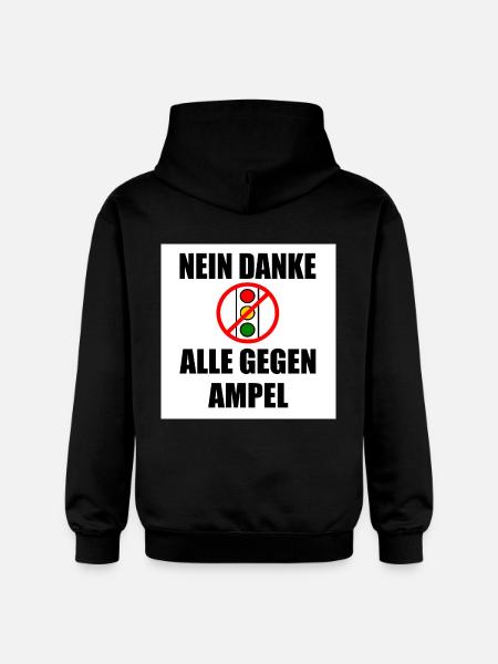 Nein danke ampel - Gildan Unisex Softstyle® Midweight Hoodie - Schwarz