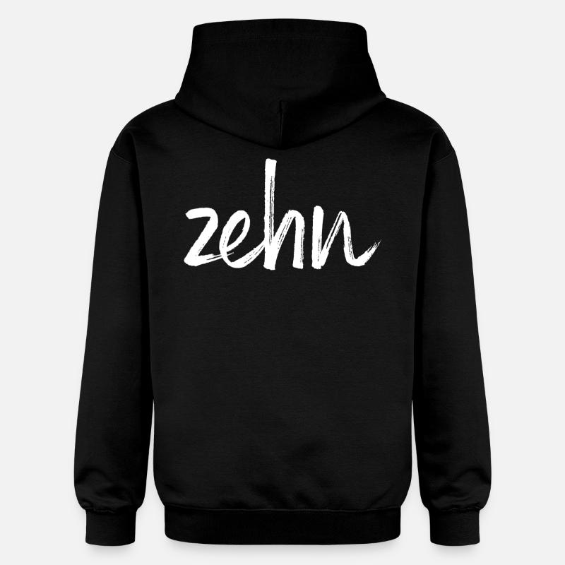 dix 10 numéro de cadeau d'anniversaire - Sweat à capuche Softstyle® Gildan Unisexe - noir