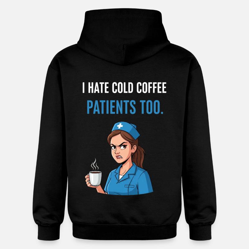 Infirmière Café Drôle - Sweat à capuche Softstyle® Gildan Unisexe - noir