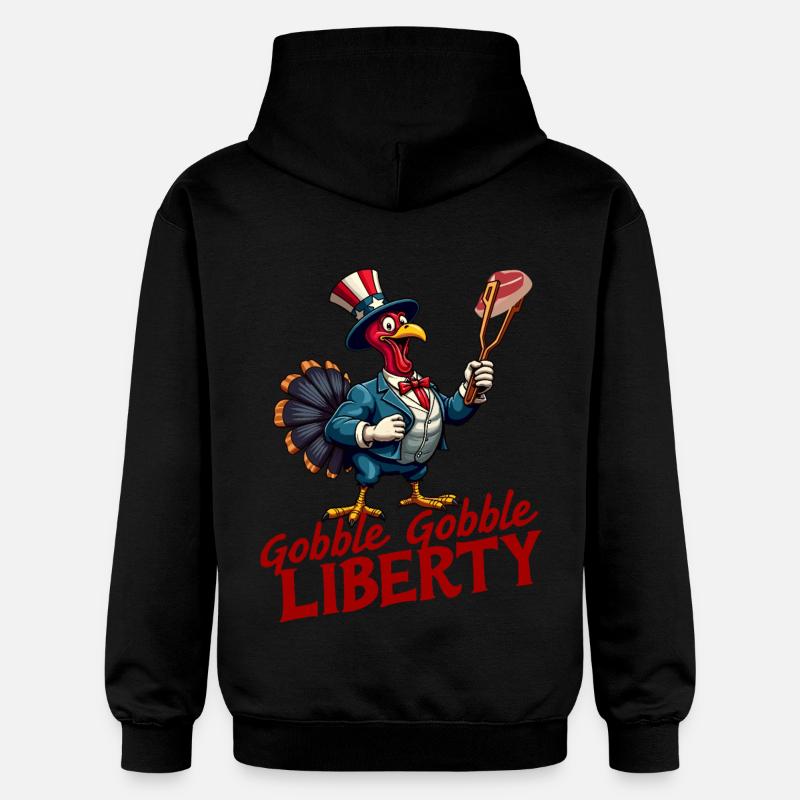 Gobble Gobble Liberty - Sweat à capuche Softstyle® Gildan Unisexe - noir