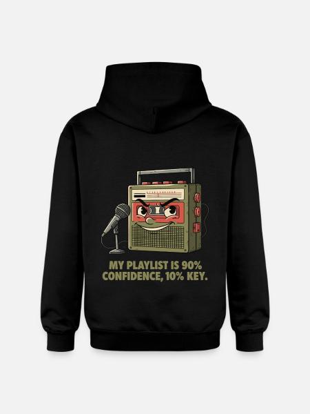 90% self-confidence, 10% tonality - Gildan Unisex Softstyle® Midweight Hoodie - black