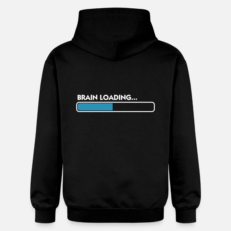 Brain loading - Gildan Unisex Softstyle® Midweight Hoodie - black