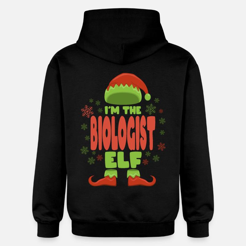 Biologiste Elfe de Noël - Sweat à capuche Softstyle® Gildan Unisexe - noir