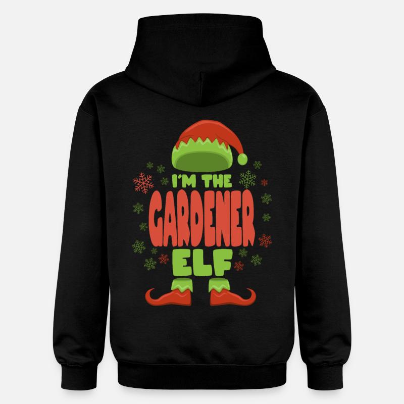 Jardinier elfe de Noël - Sweat à capuche Softstyle® Gildan Unisexe - noir