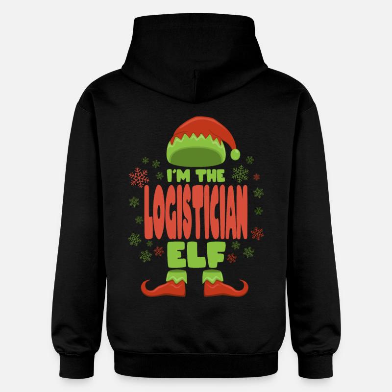 Logisticien Elfe de Noël - Sweat à capuche Softstyle® Gildan Unisexe - noir