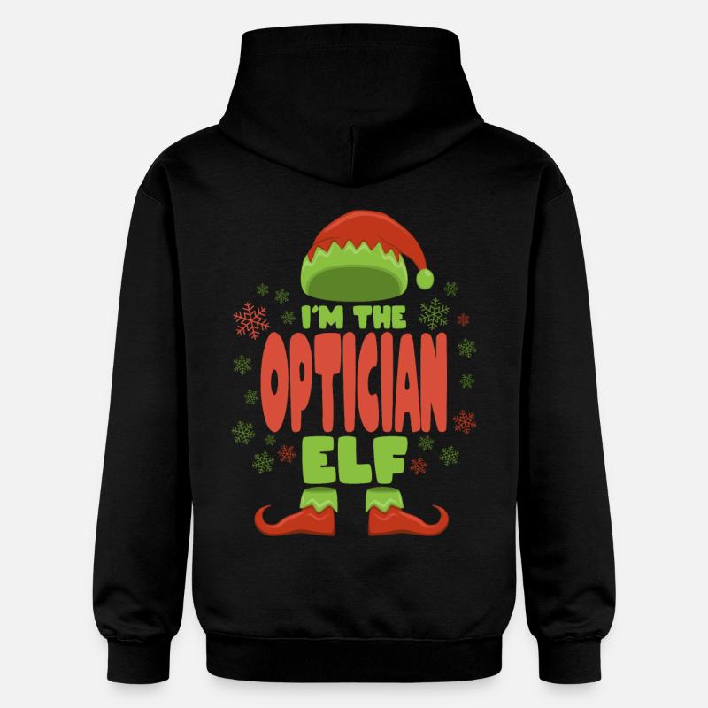Opticien Elfe de Noël - Sweat à capuche Softstyle® Gildan Unisexe - noir