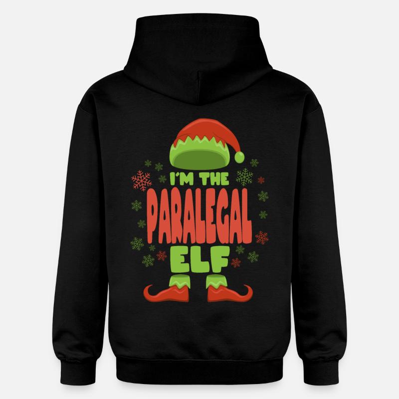 Parajuriste Elfe de Noël - Sweat à capuche Softstyle® Gildan Unisexe - noir