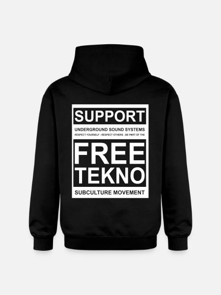 Support free tekno - Gildan Unisex Softstyle® Midweight Hoodie - black